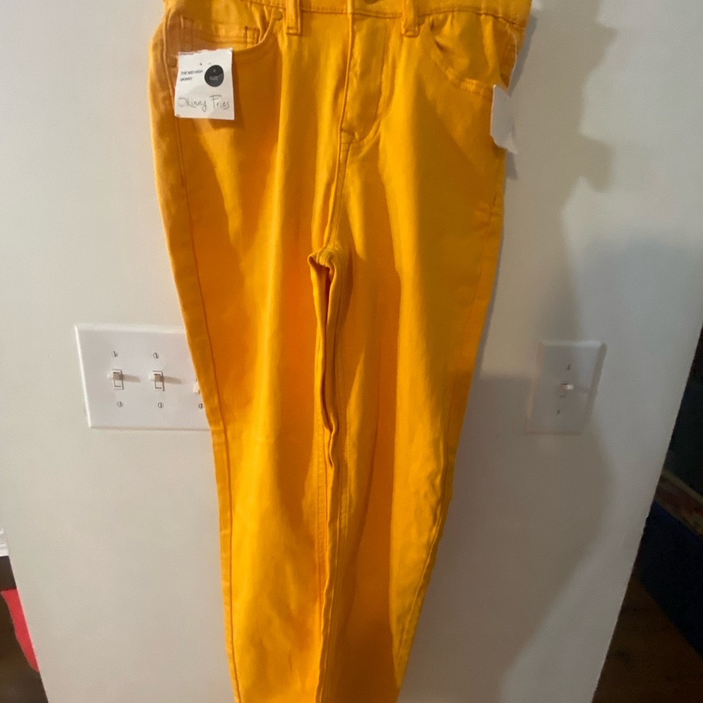 Skinny Fries Bright Yellow Pants Size 5